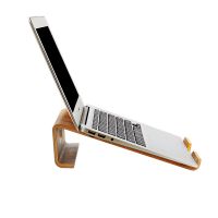 Bamboo Wood Mini Laptop Notebook Stand Riser for macbook air pro and universal laptops_HENRYGUO 'at' WISPROD 'dot' COM
