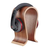 Bamboo Wood Omega Shape Headphone Headset Stand Holder for Beats and universal headphones
