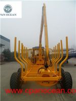 log trailer with hydraulic crane forestry machinery