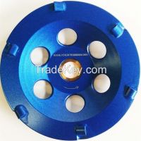 Hand-held angle grinder cup grinding wheel