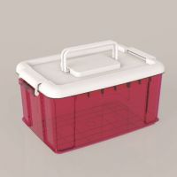 Plastic Duo-Handle container S/3 Red