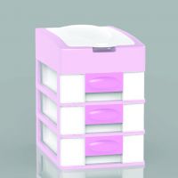 Good quality plastic 4-drawer mini fashion cabinet T40415-4( Pink)