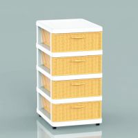 Customized plastic storage 4 - drawer knit cabinet T961-4( Orange)