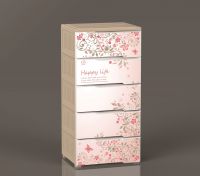 Plastic Cabinet 5 drawer Hydrangea flower _ Skype: nguyenngoc.ueh.vn