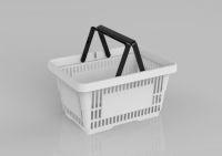 High Quality Plastic Shop Basket - No. G1025 Grey