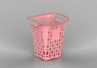 Durable plastic laundry basket with bright colors and modern designs I1022 Small Basket Dark Orange