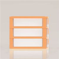 Hot designs: Plastic Cabinet-multi size, durable with premium materials suits multi pur T40415-3 Drawer Mini Cabinet- Orange