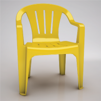 Plastic armchairs are comfortable and solid designs, use premium materials, variety of shapes F1204 Armchair-Yellow