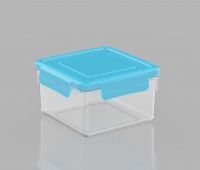 High quality food container plastic for all L1185 White with blue lid