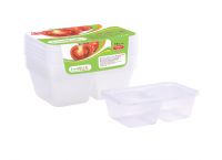 Rectangular disposable plastic food container/lunch bento box
