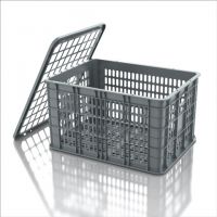 Durable Plastic Crates with airy designs suit high-efficiency loading E1422-Grey