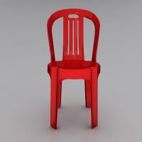 Plastic chairs: made of durable plastic, lightweight, sturdy, perfect for outdoor space F168-Red