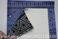 geometric printed leather fabric pvc synthetic leather for bags