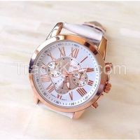 Fancy Cute Leather Strap For Watch Stainless Steel Case Wrist Watch For Girl From Factory With Leather Straps For Watches
