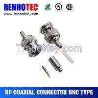 75ohm bnc plug male connector for cables, crimp bnc adapter, bnc for rg174/179, china supplier cable joints