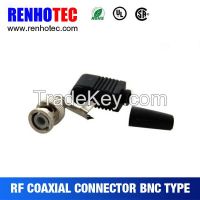 75ohm bnc plug male connector for cables, crimp bnc adapter, plastic housing bnc assembly, bnc for rg58/59
