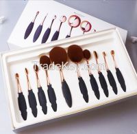 Hot sell Rose gold 10pcs makeup brushes set