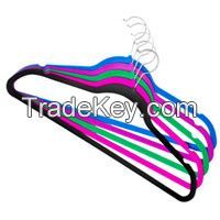 Flocked plastic shirt hanger for sale