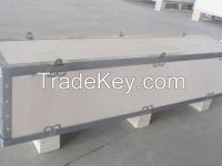 Galvanized wood steel packaging crates export transport packaging foldable plywood packing box wooden crates ISPM15