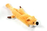 Plush Fox Stuffing Free Soft Dog Toy