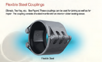 GRP flexible steel coupling