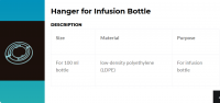 100 Ml / 1500 Ml Hanger For Infusion Bottle