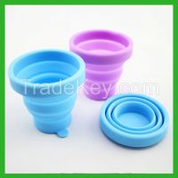 Promotional Silicone Collapsible Cup/ Cheap Silicone Travel Mug / Silicone Coffee Cup