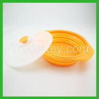 High Quality Cheap Silicone Folded Bowl/ Silicone Travel Bowl / Silicone Collapsible/ Portable Bowl