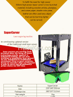 SuperCarver 500mw diy laser engraving machine