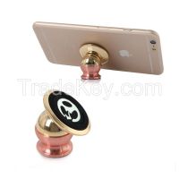 Universal Metal Magnetic Cell Phone Car Holder Gold Plating 360Ã‚Â° Degre