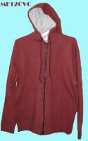 MENS 100% COTTON KNIT HOODED SWEAT JACKET