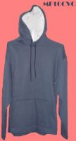 MENS 100% COTTON KNIT HOODED KANGAROO POCKET JACKET