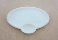 Egg Shaped Plate With A Grid