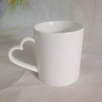 White Mug With A Heart Shaped Handle