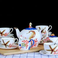 Relief Bone China Coffee Set 15pcs