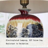 Color Glazed Porcelain Lamp Painted Snow Scenes