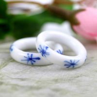 Blue and White Porcelain Finger Rings