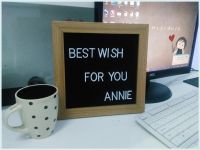 Felt letter board black with many kinds of felt and frame color