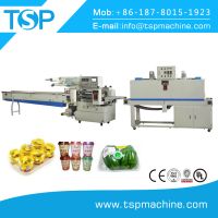 High speed shrink wrapping machine for cup, milk, instant noodle (1, 2, 4, 6, 8 rows)