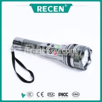 Aluminum alloy 3w rechargeable IP65 multifuncational camera flashlight