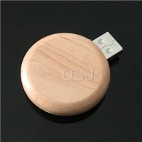 Flash Drive USB 2.0 - wooden round shape pendrive, Promotional Gift, Pendrive