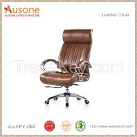 Modern Design Luxury Tilting Brown Leather Chair Office