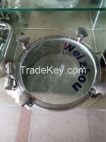 Stainless Steel Round Manhole Cover Pressure Manway with Full Sight Gl