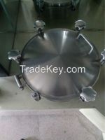 Stanitary Stainless Steel Round Outward Manway with Pressure
