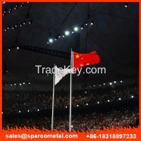 customized high-class stadium aluminium flag pole