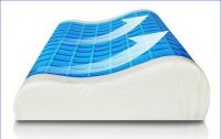Contoured PU Memory foam cooling gel pillow, visco elastic pillow, neck pillow, bamboo fiber pillow