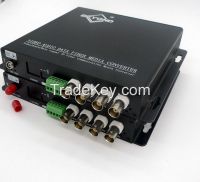 OEM 4ch HDTVI and audio over optic multiplexers with FC/SC/ST