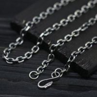 Men&#039;s Sterling Silver Eagle Hook Anchor Link Chain