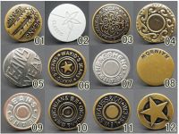 High quality brass button jeans metal button engraved logo 