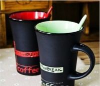 Ceramic mug,coffee mug,ceramic coffee mug with ceramic spoon